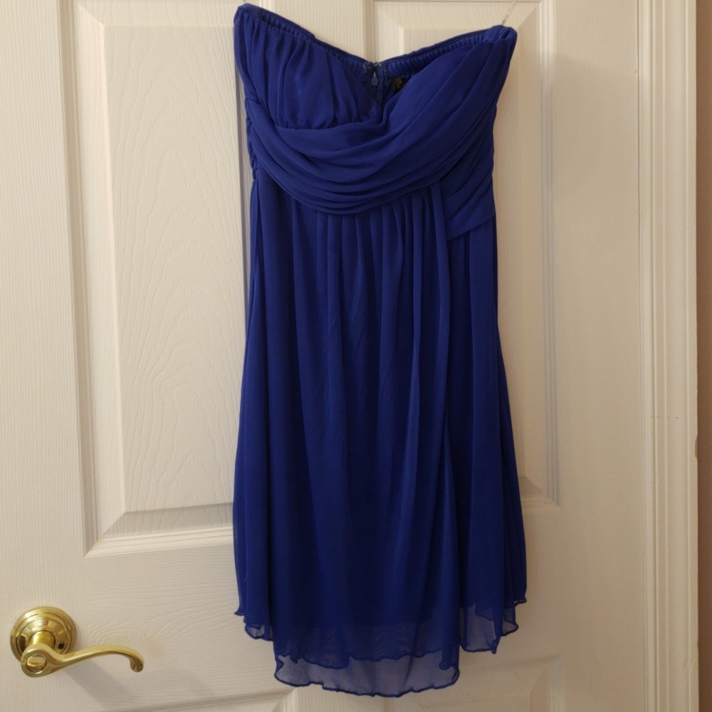 🌸Strapless Blue Dress